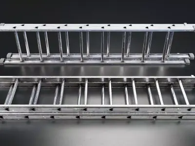 Aluminum Extension Ladder 3D Model Low-poly 3D model