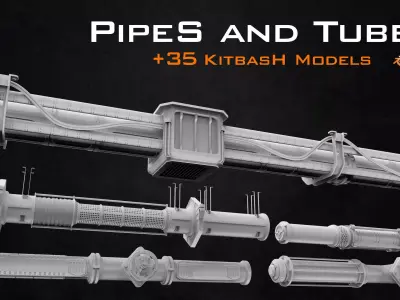 Pipes and Tubes 3D model purchase
