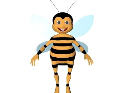 Bee Rigged Character Low-poly 3D model