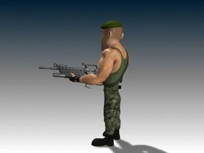 Captain James Low-poly 3D model