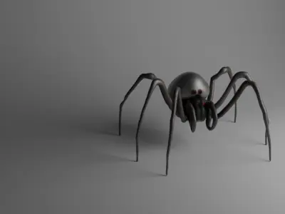 low poly spider Low-poly 3D model