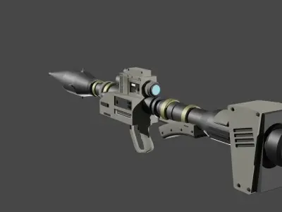 Low-Poly Rocket Launcher Low-poly 3D model