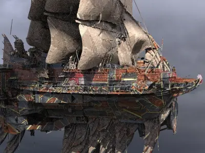 Airship Red Finn 3D model