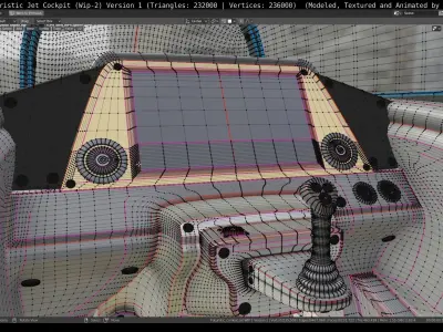 New Futuristic Jet Cockpit Wip-2 Version 1 Free 3D model