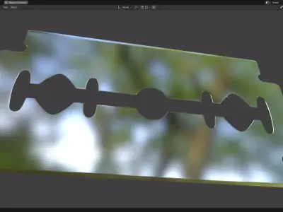 Razor Blade PBR Low-poly 3D model