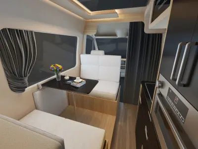 Mercedes Benz sprinter 6M Self propelled C-type RV interior 3D model