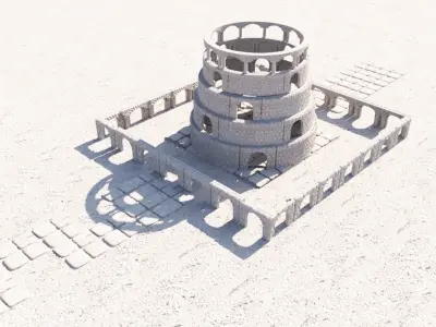 Ruined Historical Buildings Collection 3D model