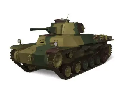 Type1 medium tank Chi he 3D model