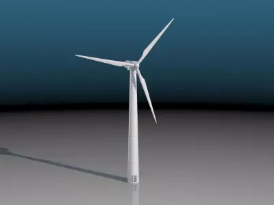 Windmill wind turbine 3D model