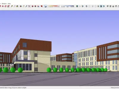 Sketchup Office building J1 Free 3D model