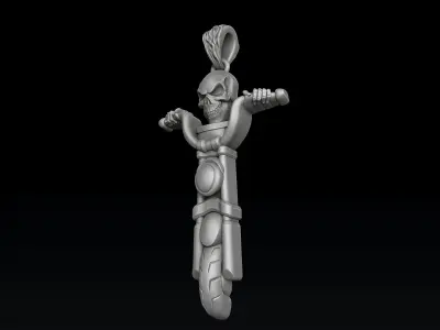 Skull Biker Pendant 3D print model