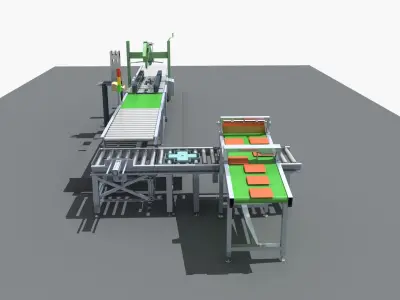  Industrial Equipment 24 - Packing Weighing and Sealing  3D model