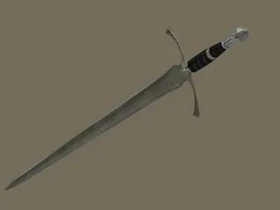 Sword of Aragorn Low-poly 3D model