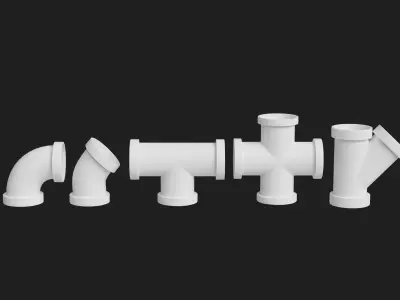 PVC Pipe Joints  3D model