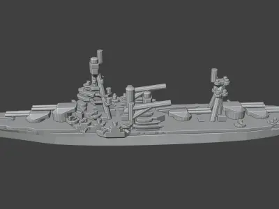 US New York Class Battleship 3D print model