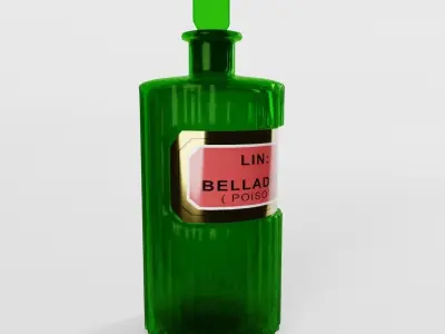 Antique Victorian Apothecary Bottles 3D Model Pack