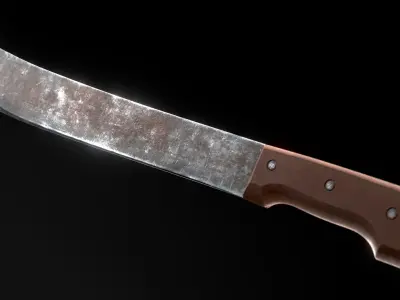 Rusty Machete 3D model