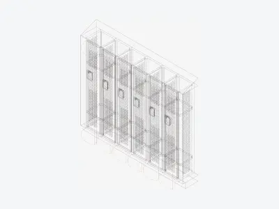 Locker Multi - Metal - Locka - Sports Low-poly 3D model