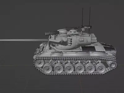 T26E1   Super Pershing Low-poly 3D model