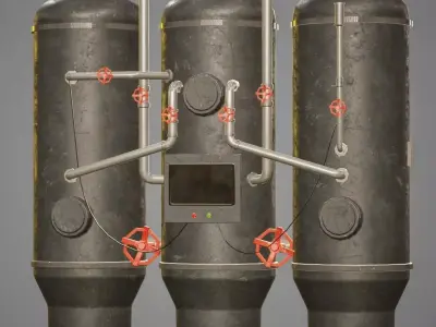 Oxygen Generator Low-poly 3D model Free low-poly 3D model