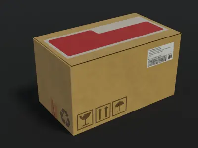Cardboard box animation 3D model