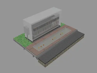 Electrical distribution station Free 3D model