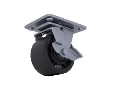 caster wheels Low-poly 3D model