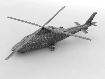  Agusta 109 Helicopter  Low-poly 3D model
