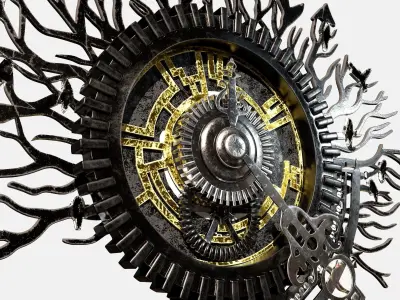 industrial clock 3D model