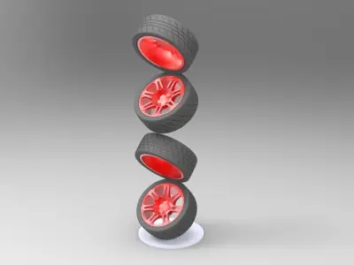 wheels 2 set of Free 3D model