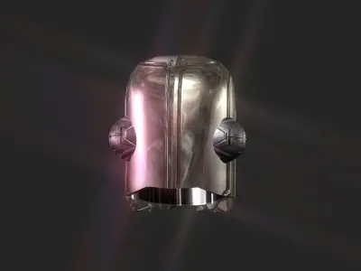 Grey Steel Helmet Low-poly 3D model