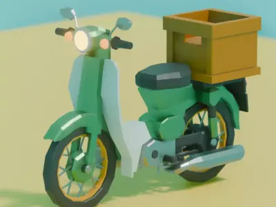 Honda 50 Low-poly 3D model
