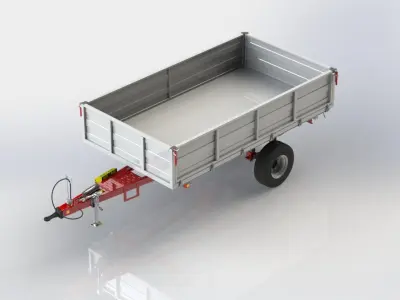 WG 0019 - Trailer for traktor 3D model