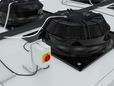 Industrial Radiator Chiller Cooler 3D model