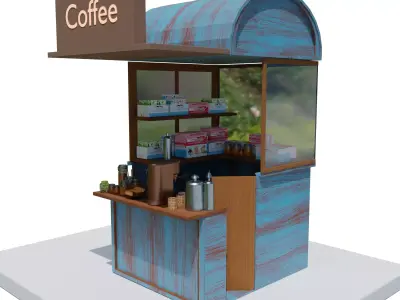 stylized coffee shop  3D model