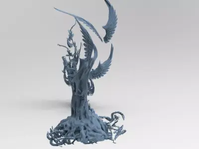 Dantes hell roots swarm  3D model