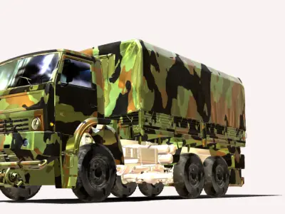 Kamaz 4310 Low-poly 3D model by lm9241221