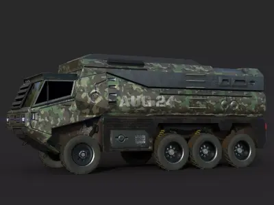 Military Truck Lowpoly Low-poly 3D model