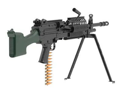 Mk 48 Machine Gun 3D model purchase