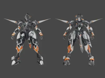 Futuristic Mecha Sentinel 3D model Free 3D model