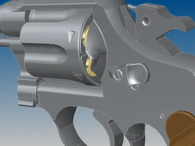M1917 revolver 3D model purchase