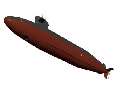 Yushio-class submarine 3D model