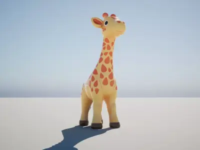 Cute Giraffe Toy Free 3D model