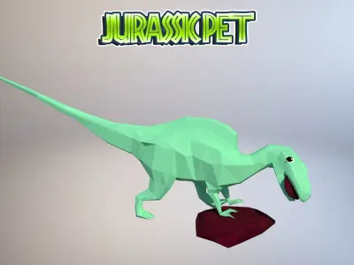 Becklespinax jurassic pet Low-poly 3D model