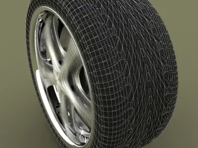 Car rotating rim Free low-poly 3D model
