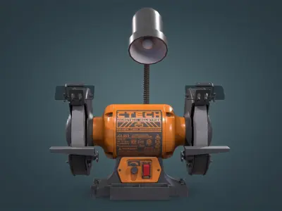 Bench Grinder Low-poly 3D model order