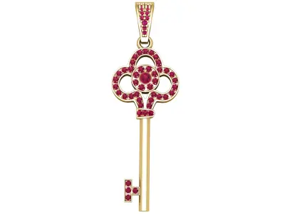 key pendant design 3D printable model       3D print model