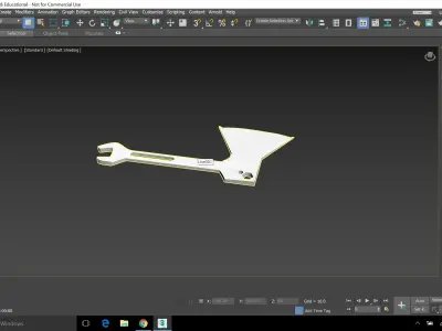 hench computer screen showing 3D model