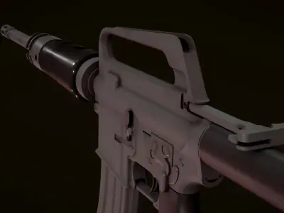 M231 Firing Port Weapon Low-poly 3D model