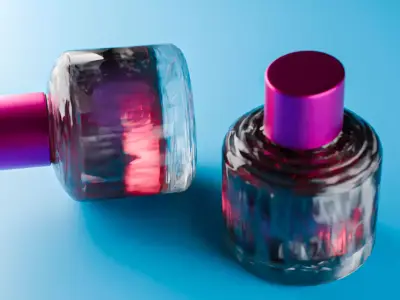 Luxury Perfume Bottle 3D Model Glass Cosmetic Packaging Free 3D model